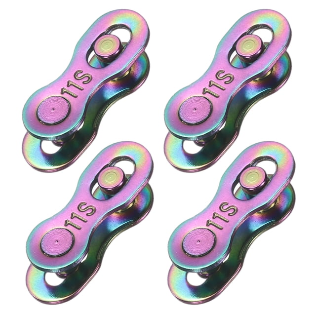 Uxcell 4pcs Bicycle Missing Link 11 Speed Reusable Steel Bike Chain Link Colorful
