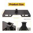 thumbnail image 3 of Skid Steer Attachment Plate, 3/8" Thick Top Bar 1/4" Skid Steer Trailer Hitch Receiver, Universal Quick Attach Mount Plate for Buckets, Plows, Forks and Tractors, Black, 3 of 7
