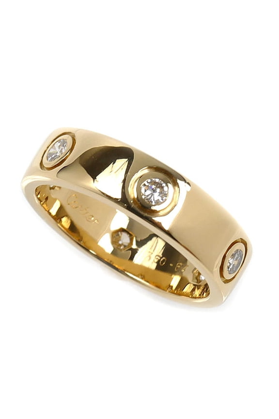 Pre-Owned CARTIER Cartier 18KYG Yellow Gold Love Ring Classic 6P Diamond Ring, 54ct 7.5g,...