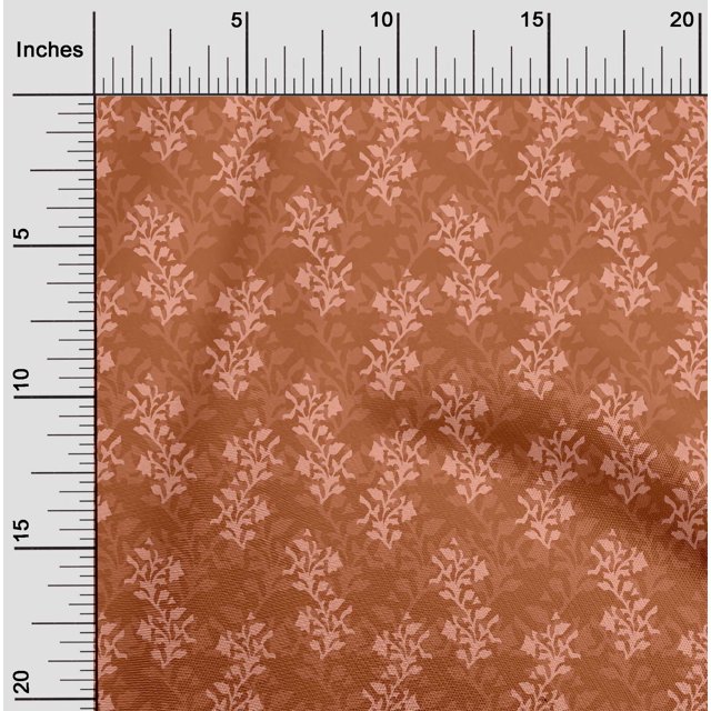oneOone Cotton Poplin Fabric Leaves & Floral Block Fabric Prints By Yard 42 Inch Wide