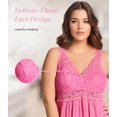 thumbnail image 5 of Exquisite Form 70107 Nylon Tricot Sleeveless Long Nightgown with Floral Lace, 5 of 7