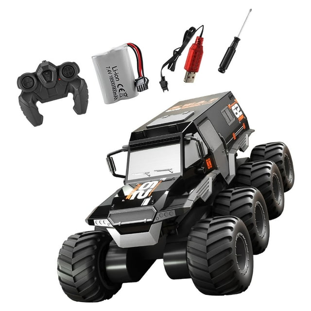 Coche de Control remoto, coche eléctrico RC, montaña, ATV, juguetes, regalos navideños, rotación de 360 degree, vehículos RC terrestres y acuáticos Negro