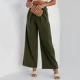 thumbnail image 4 of Pants for Women Woman Pants Casual Army Green Pants for Women Women Loose Pants Wide Leg Trousers Women Women Summer Outfits, 4 of 7