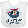 thumbnail image 3 of Inktastic Gigi and Poppop Love Me Boys Baby Bib, 3 of 4