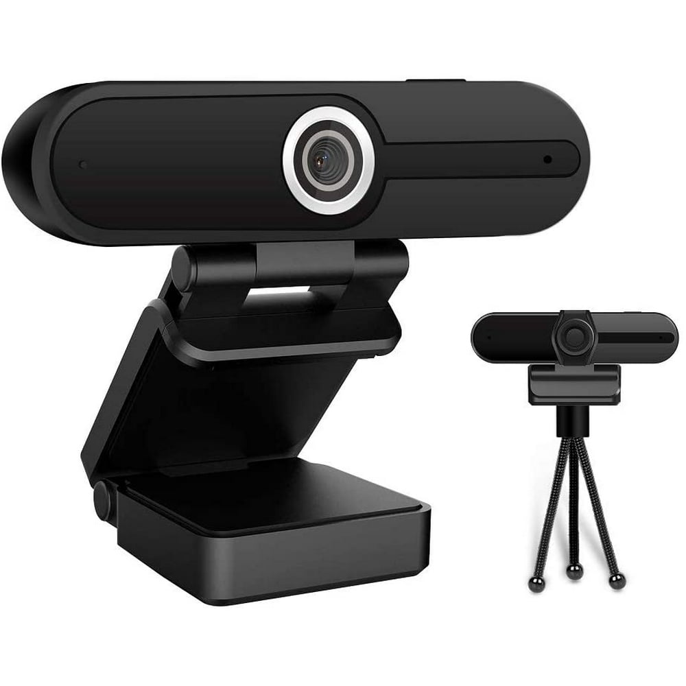 cam 1080P Full HD cam with Microphone, Privacy Cover and Tripod
