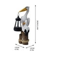 thumbnail image 3 of LEHOZIHEQ Garden Statue with Solar Lantern, Resin Seagull Seabird Figurine, Mediterranean Style Sculptures for Lawn Decor Unique Ornament, 3 of 5