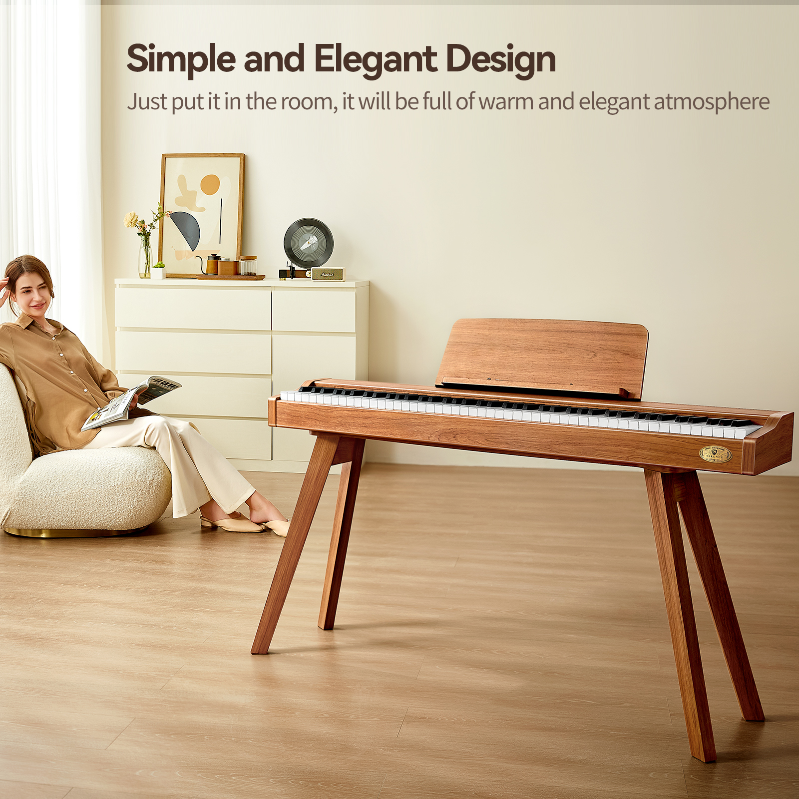 Terence P37 88-Key Weighted Digital Piano with Stand photo 7
