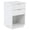 White, variant on Hassch Modern Fluted Nightstand with 2 Drawers & Open Shelf, Black Compact Bedside Table for Small Bedrooms/Home Office, 15.75"L x 17.72"W x 27.56"H