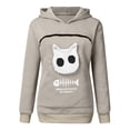 thumbnail image 2 of fartey Pet Carrier Hoodie For Women Casual Sweatshirt Animal Pouch Hood Tops Carry Cat Breathable Pullover Blouse Plus Size, 2 of 5