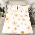 thumbnail image 2 of Homewish Vibrant Flower Floral Bed Sheets, Cartoon Cherry Blossoms King Sheets, Teens Kids Boys Girls Sheet Set, Ultra Soft Bedroom Decor, 4 Pieces, 2 of 7
