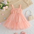 thumbnail image 4 of Vedolay Girl Dresses Flower Girl Dress Kids Ruffles Lace Party Wedding Dresses,Pink 12-18 Months, 4 of 5