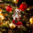thumbnail image 5 of Beagle in Christmas Santa Boot Dog Acrylic Ornament with Bell, Festive Hanging Decor for Dog Lovers and Holiday Season Decorations - B, 5 of 6