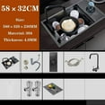 thumbnail image 6 of Hidden Mini Bar/Cafe/RV/balcony Sink with Foldable Faucet and Glass Rinser Set Black, 6 of 6