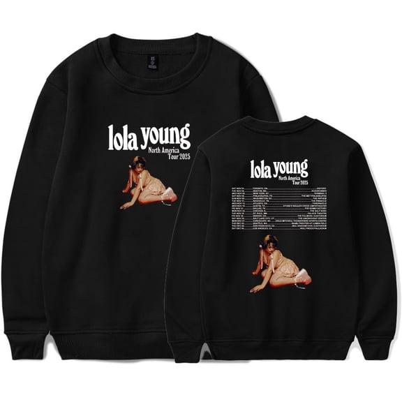 Lola Young North America Tour 2025 Crewneck Sweatshirt Long Sleeve Women Men Pullover Clothes