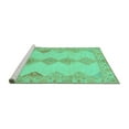 thumbnail image 2 of Ahgly Company Machine Washable Indoor Rectangle Abstract Turquoise Blue Modern Area Rugs, 6' x 9', 2 of 4