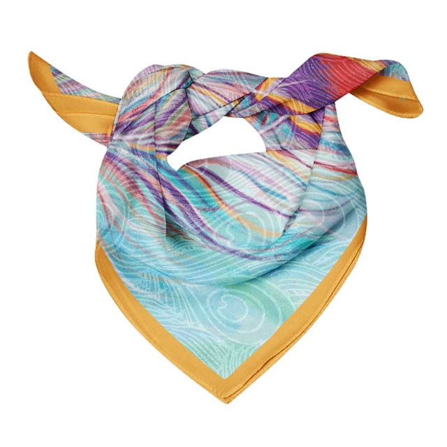 Bimba Cotton Voile Rectangular Printed Scarf Women Wrap Bandanas-40 x 40 Inches