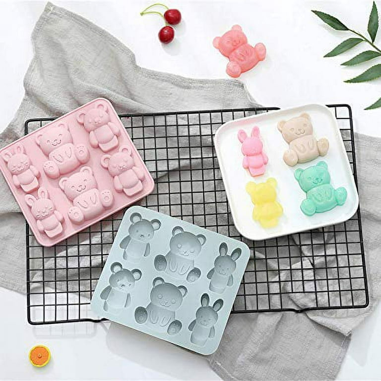 Teddy Bear Silicone Molds Jello Molds for Kids Cute Cartoon Animal  Chocolate Cake Baking Mold for Handmade DIY Soap, Soft Candy, Ice Cube  Making Tools (2 pcs) 