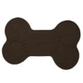thumbnail image 2 of Colonial Mills 30” Brown Dog Bone Shaped Throw Rug, 2 of 2
