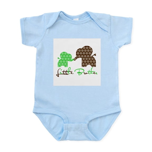 CafePress - Little Brother Elephant Infant Bodysuit - Baby Light Bodysuit, Size Newborn - 24 Months