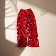 thumbnail image 4 of Spider Hero Halloween Pants Women's Fleece Pajama Pants Warm Winter Flannel Lounge Bottoms Cartoon Spider Hero Graphic Sleepwear Cozy Soft Thermal PJ Trousers with Pockets Relaxed Fit, Wine, L, 4 of 9