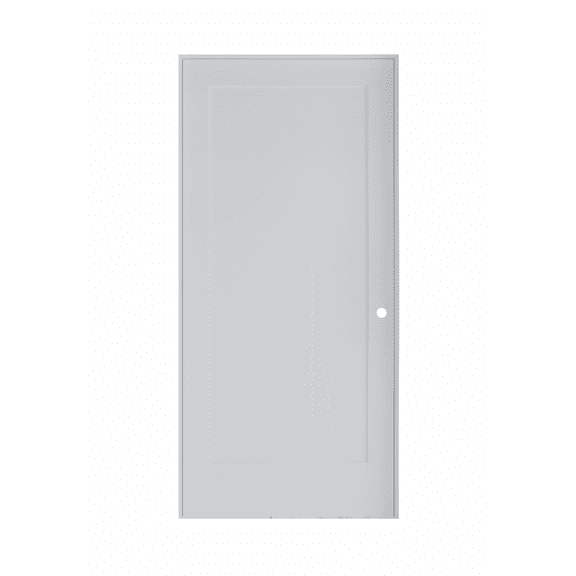 32 in. x 80 in. Right-Handed Solid Core White Primed Composite Single Pre-hung Interior Door Bronze Hinges