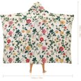 thumbnail image 2 of Tropical Leaf Flower Hooded Blankets Hawaiian Pink Red Floral Wearable Blanket Hoodie Microfiber Soft Knitted Plush Bedding for Adult And Kids Sherpa Throw Blanket for Home Sofa Bed, 2 of 6