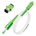 thumbnail image 1 of GHSDFBB SC/APC to SC/APC Fiber Optic Internet Cable, Armored Single Mode Patch Cable, Fiber Optic Jumper Optical Patch Cord-SIMPLEX-9/125um-OS1/OS2 Compatible, LSZH White, 1m, 1 of 6