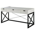 thumbnail image 5 of FOA 2-Piece 60 Inch Antique White Wood Lift Top Desk and Home Office Chair Set, 5 of 15