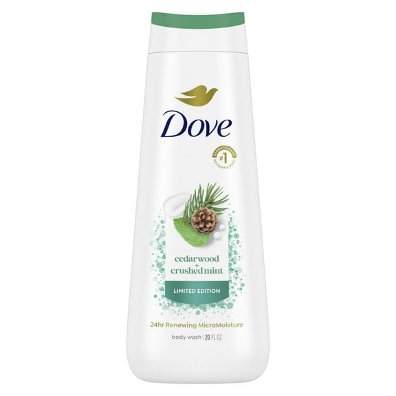 Dove Moisturizing Body Wash for Women Cedarwood & Crushed Mint, 20 oz