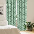 thumbnail image 2 of Ambesonne Moroccan Curtains, North Stars, Pair of 28"x84", Sea Green Cream Black, 2 of 5