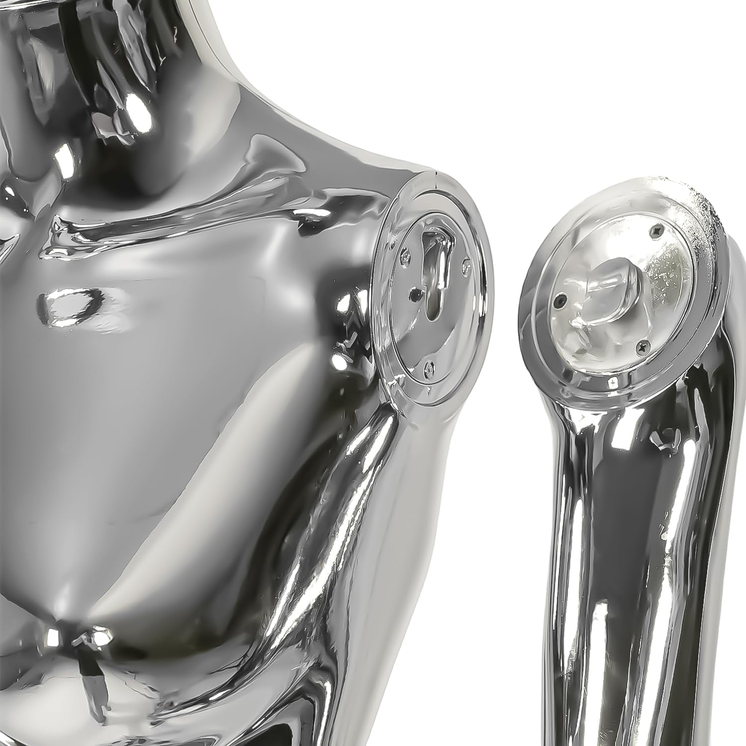 70 in Silvery Female Mannequin Dress Form Display - Manikin Torso Stand Realistic Full Body Mannequin for Retail Clothing Shops