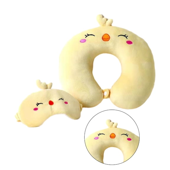 Geemin Soft and Supportive Travel Pillow for Kids and Adults Neck Support for Sleeping, Traveling, and Camping
