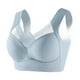 thumbnail image 5 of Sujetador de encaje sin aros de talla grande, ropa interior con fruncido lateral fino y ajustable, 5 of 5