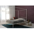 DHP Canopy Metal Bed, Full, Off White