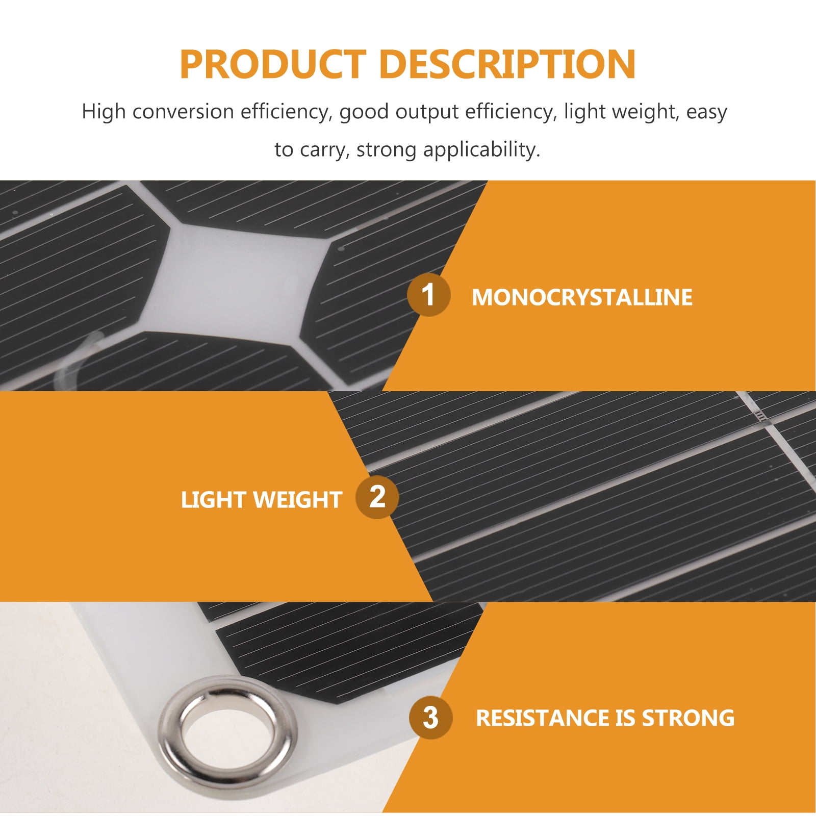 1 Set 200W Outdoor Photovoltaic Solar Power Panel Charging Solar Panel