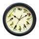 thumbnail image 2 of Reloj de pared con pájaro cantor, decoración de habitación, reloj de melodía versátil, funciona con pilas Negro 25cm, 2 of 9