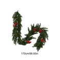 thumbnail image 3 of LanSuare 5.6FT Christmas Norfolk Pine Garland, Real Touch Artificial Garlands with Pine Cones and Red Berries, Faux Winter Garland for Table, Mantle, Fireplace, Xmas Decorations, 3 of 6