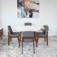 thumbnail image 5 of Jocelyn Modern Solid Wood Walnut Kitchen & Dining Room 5 Piece Furniture Set, 5 of 5