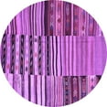 thumbnail image 1 of Ahgly Company Indoor Round Patchwork Purple Transitional Area Rugs, 5' Round, 1 of 4