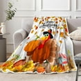 thumbnail image 3 of Fall Throw Blanket, Autumn Pumpkins Maple Cozy Fuzzy Flannel Blankets and Throws, Thanksgiving Sunflower and Turkey Couch Sofa Bed Camping Travel Picnic Outdoor Blanket, 60X90IN, 3 of 5