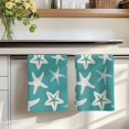 thumbnail image 7 of Turquoise Starfish Coastal Kitchen Towels Set of 4, Nautical Summer Ocean Abstract Art Absorbent Dish Towels for Kitchen, Microfiber Hand Towel, Quick Drying Tea Towel for Cleaning Dishcloths, 7 of 7