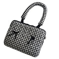 thumbnail image 4 of Computer Case Cloth Laptop Bag with Bows Design For Pad Tablets Travel Storage Case Checkered Shoulder Bag, 4 of 9