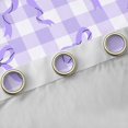 thumbnail image 4 of Feelyou Dreamy Bowknot Bow Blackout Curtains Set of 2 (52x84 Each) for Teen, Kawaii Ribbon Purple Window Curtains, Modern Fashion Plaid Curtains and Drapes, Window Curtains Bedroom Decor, 4 of 6