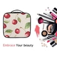 thumbnail image 6 of FORMRS Travel Makeup Bag Large Capacity Train Case Cosmetic Organizer with Adjustable Dividers, Watercolor Cherry, 6 of 8