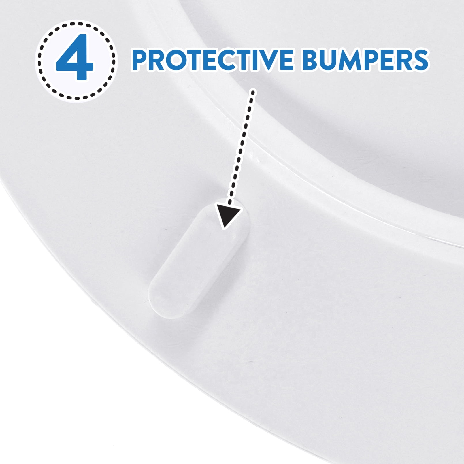 Ginsey Elongated Soft Toilet Seat, White