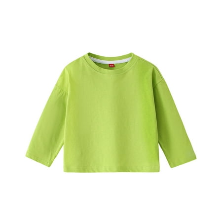 AHTJRT Unisex Kids Shirt Lightweight Breathable Crewneck Tshirt Casual Solid Color Underwear Tee Tops Fashion Fall Spring Blouse Green 7-8 Years AHTJRT Unisex Kids Shirt Lightweight Breathable Crewneck Tshirt Casual Solid Color Underwear Tee Tops Fashion Fall Spring Blouse Green 7-8 Years