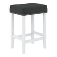 thumbnail image 6 of Nathan James Hylie Nailhead Wood Pub-Height Kitchen Counter Bar Stool 24", Tufted Gray/White, 6 of 7