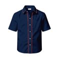 thumbnail image 3 of Kiijoy Boys Short Sleeve Button Up Shirt Summer Casual Lightweight Shirt Top, 9-10 Years, 3 of 3