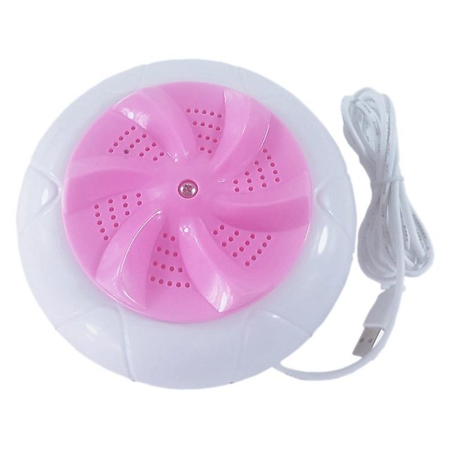 Mini Turbo lavadora, lavadora ultrasónica para el viaje del hogar, rosa Afortunado Sencillez