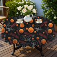 thumbnail image 4 of Basketball and Hoop Black Pattern Round Tablecloth 60"x60", Wrinkle Resistant Wipeable Table Cover for Kitchen Dining Room Picnic Patio and Party, 4 of 6
